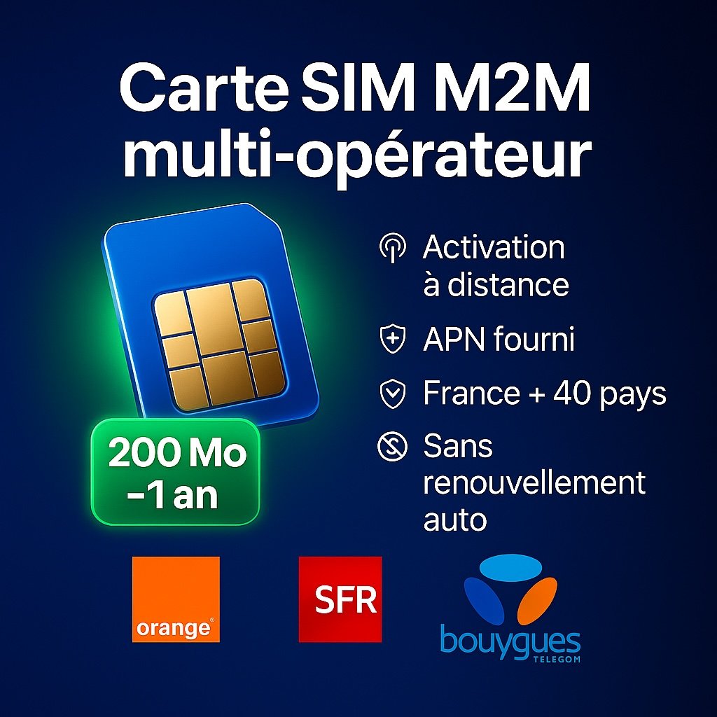 Carte SIM M2M 200 Mo