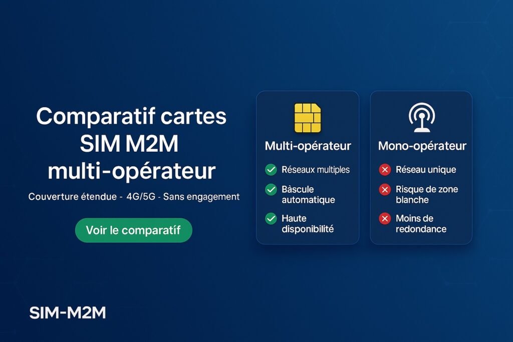 Comparatif cartes SIM M2M multi-opérateur
