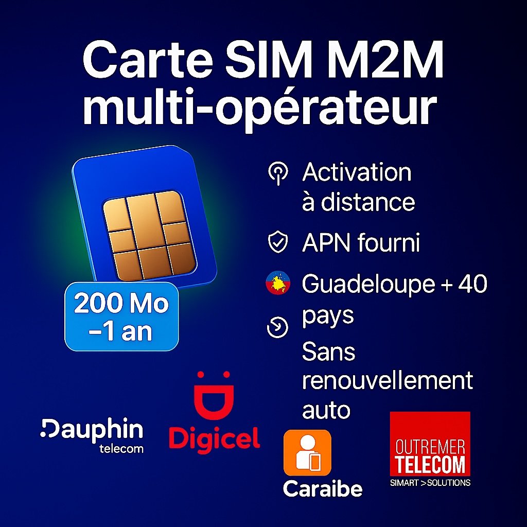 Carte SIM M2M Guadeloupe