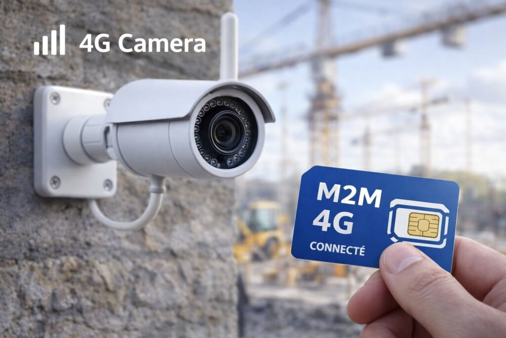 Carte SIM M2M pour caméra 4G utilisée pour la vidéosurveillance connectée multi-opérateur