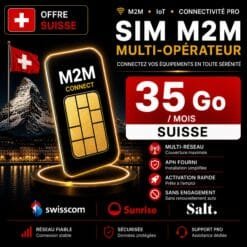Carte SIM M2M Multi-opérateur 35 Go Suisse – Installation technique avancée